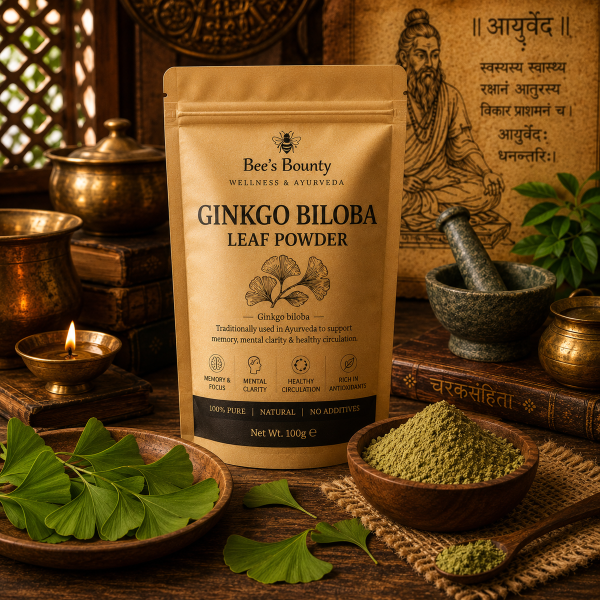🌿 GINKGO BILOBA LEAF POWDER