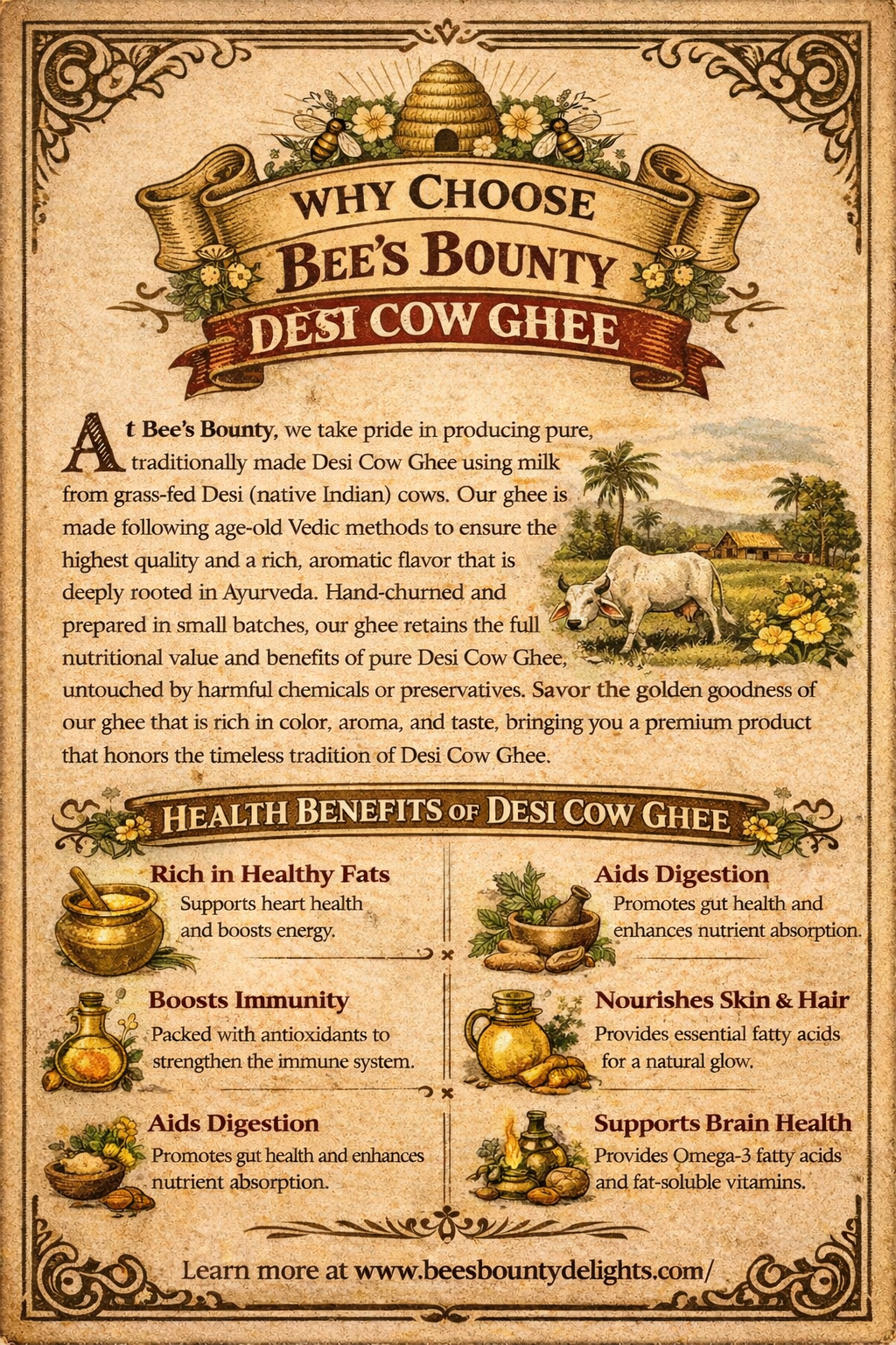 Pure Desi Cow Ghee – Traditionally Crafted