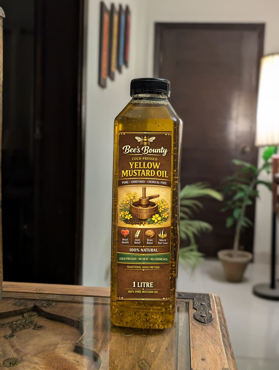 🌼 Cold-Pressed Yellow Mustard Oil